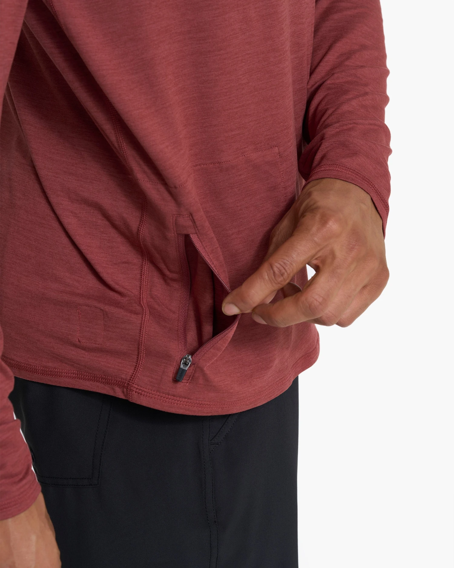 Ease Performance Half Zip | Currant Heather - Image 6