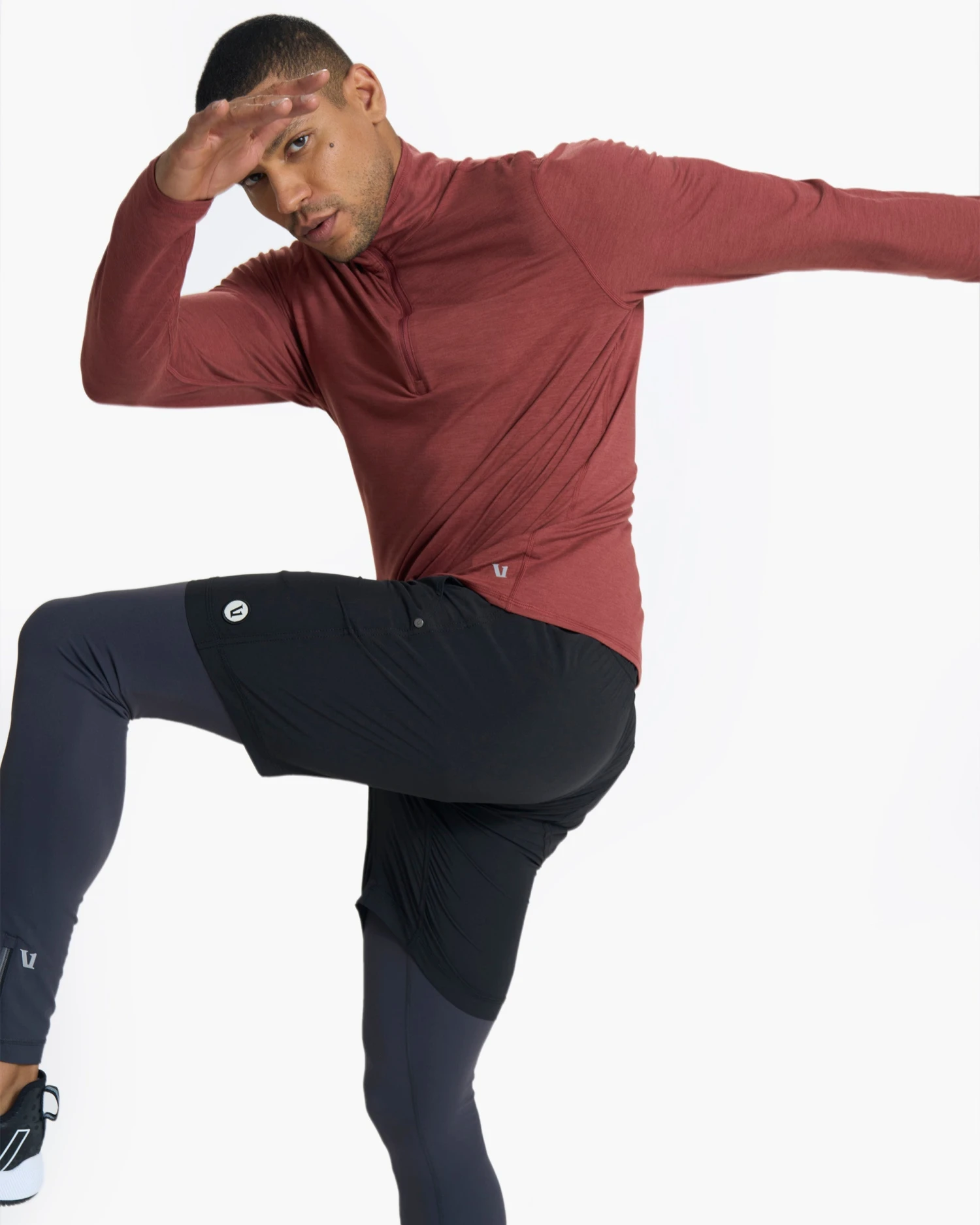 Ease Performance Half Zip | Currant Heather - Image 8