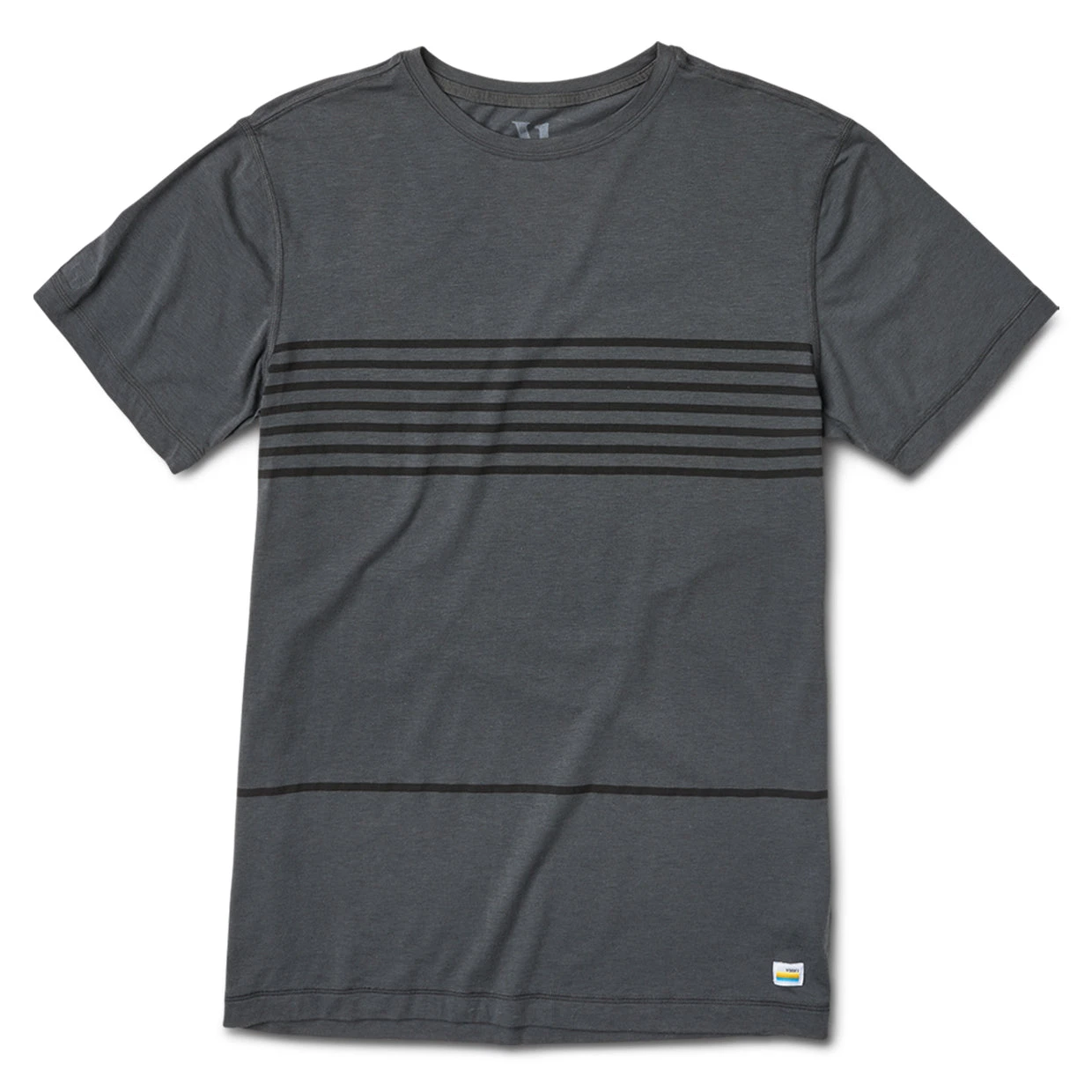 Tuvalu Tee | Charcoal Stripe
