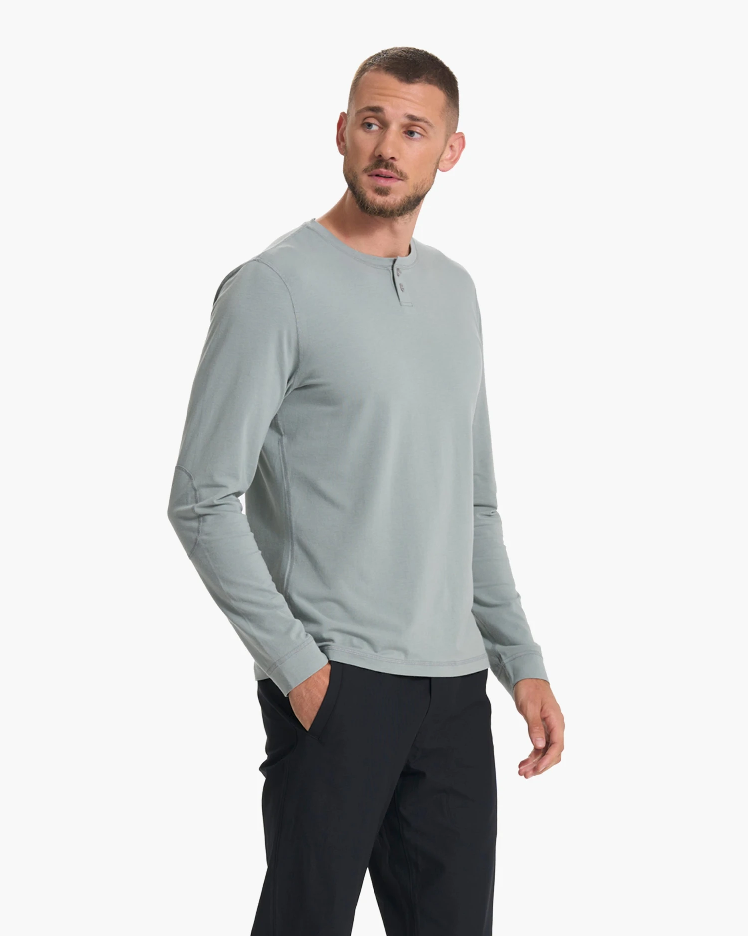 Long Sleeve Ever Henley | Stormy - Image 4