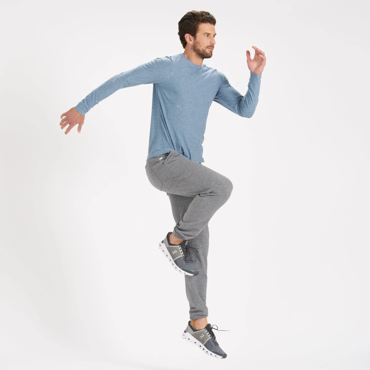 Long-Sleeve Strato Tech Tee | Cloud Heather - Image 4