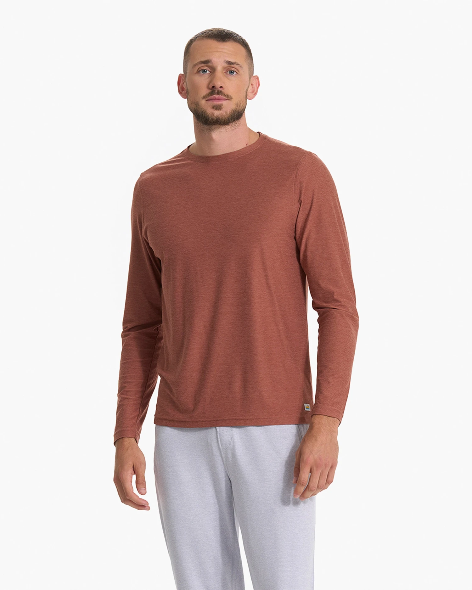 Long Sleeve Strato Tech Tee | Copper Heather - Image 3