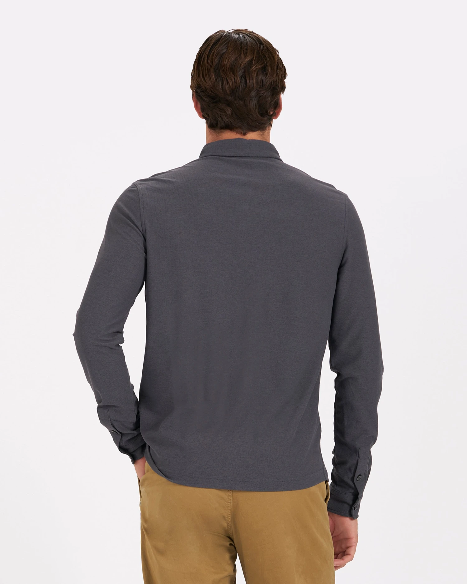 Long-Sleeve Ace Button-Down | Charcoal - Image 4