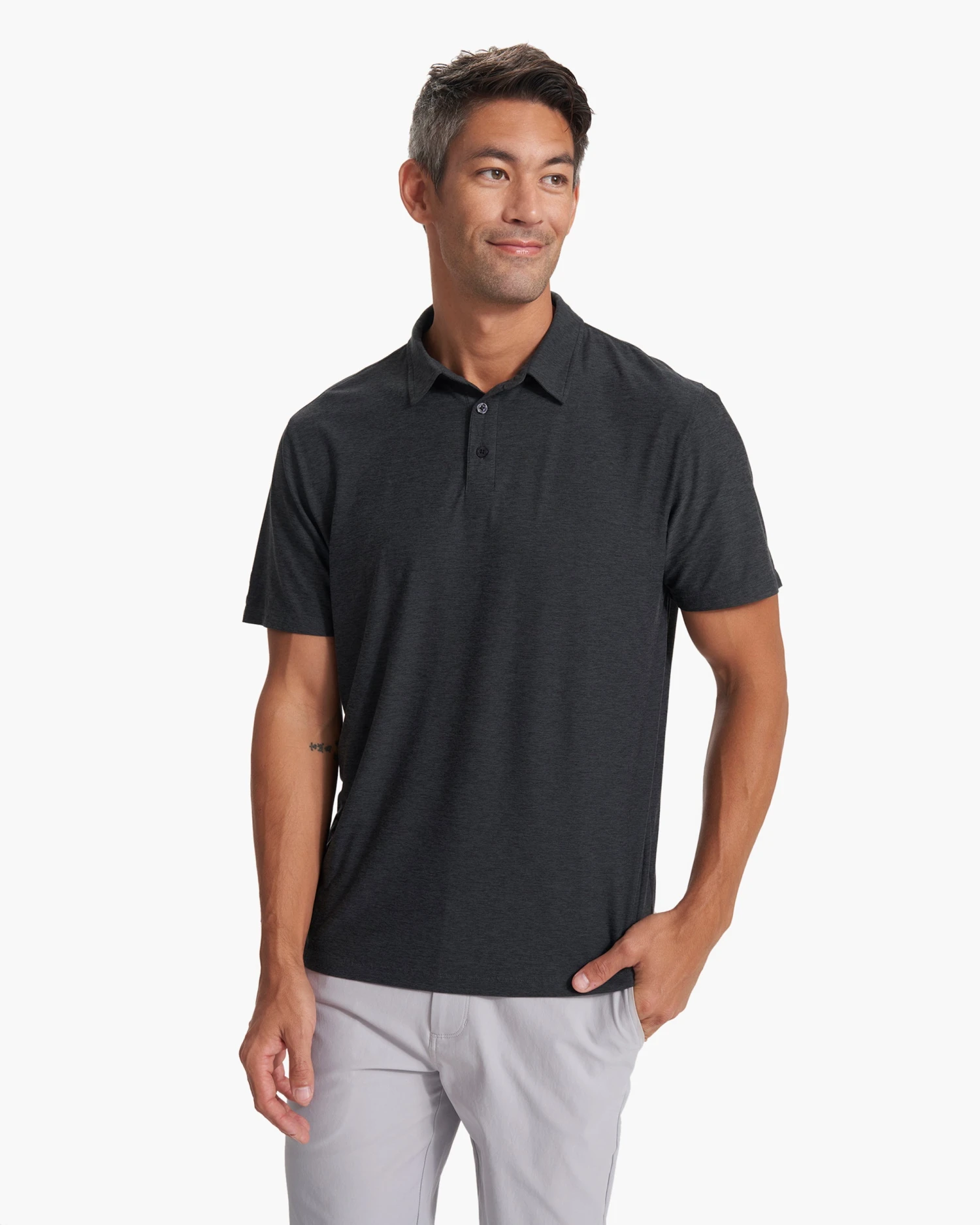 Strato Tech Polo | Charcoal Heather - Image 2