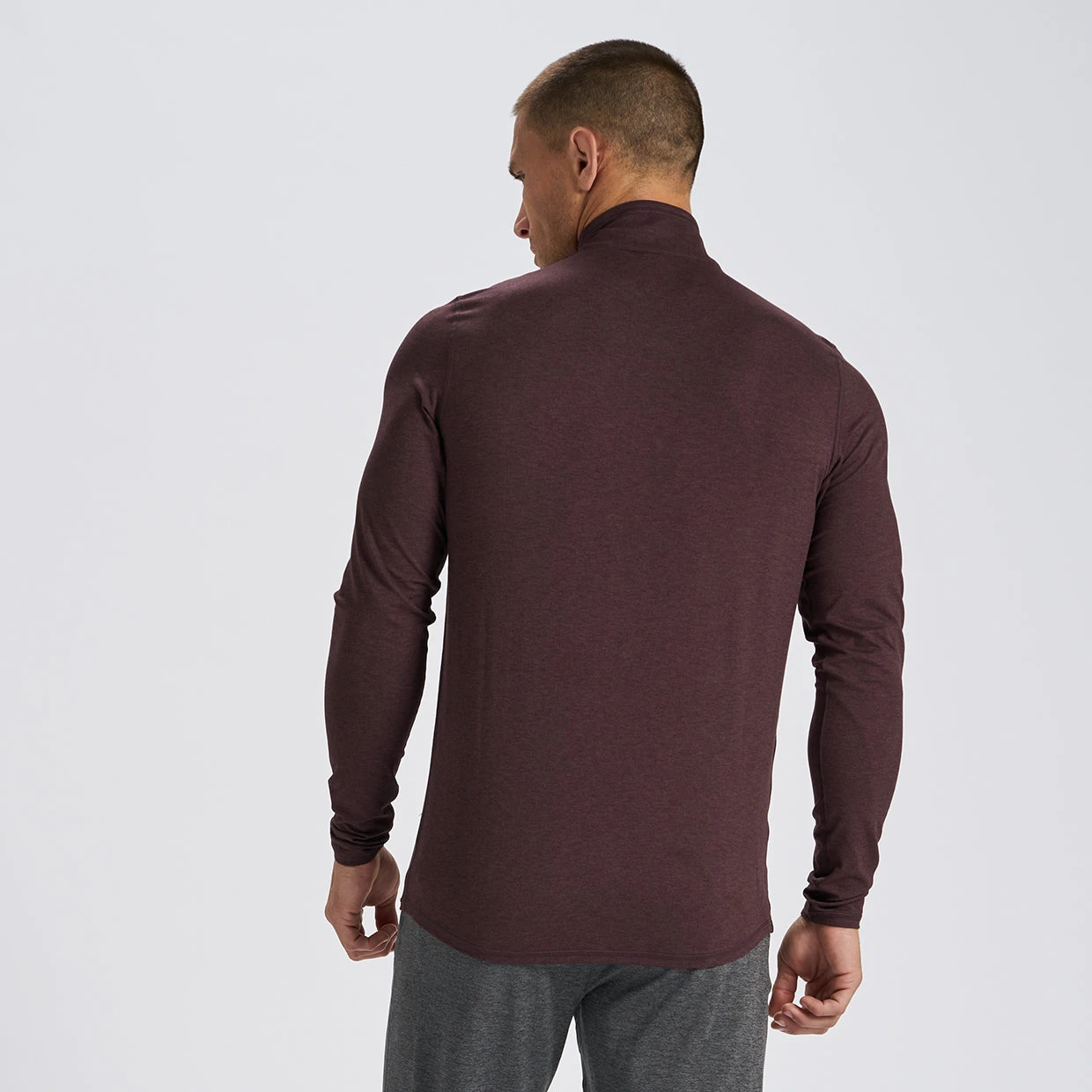 Ease Performance Half Zip | Oxblood Heather - Image 4