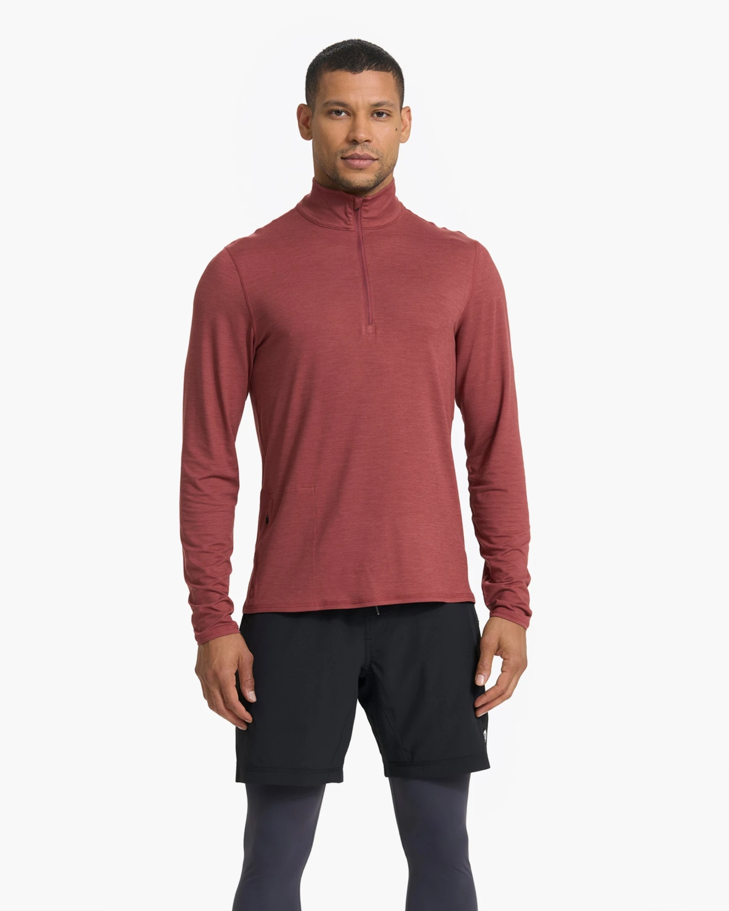 Ease Performance Half Zip | Currant Heather - Image 2