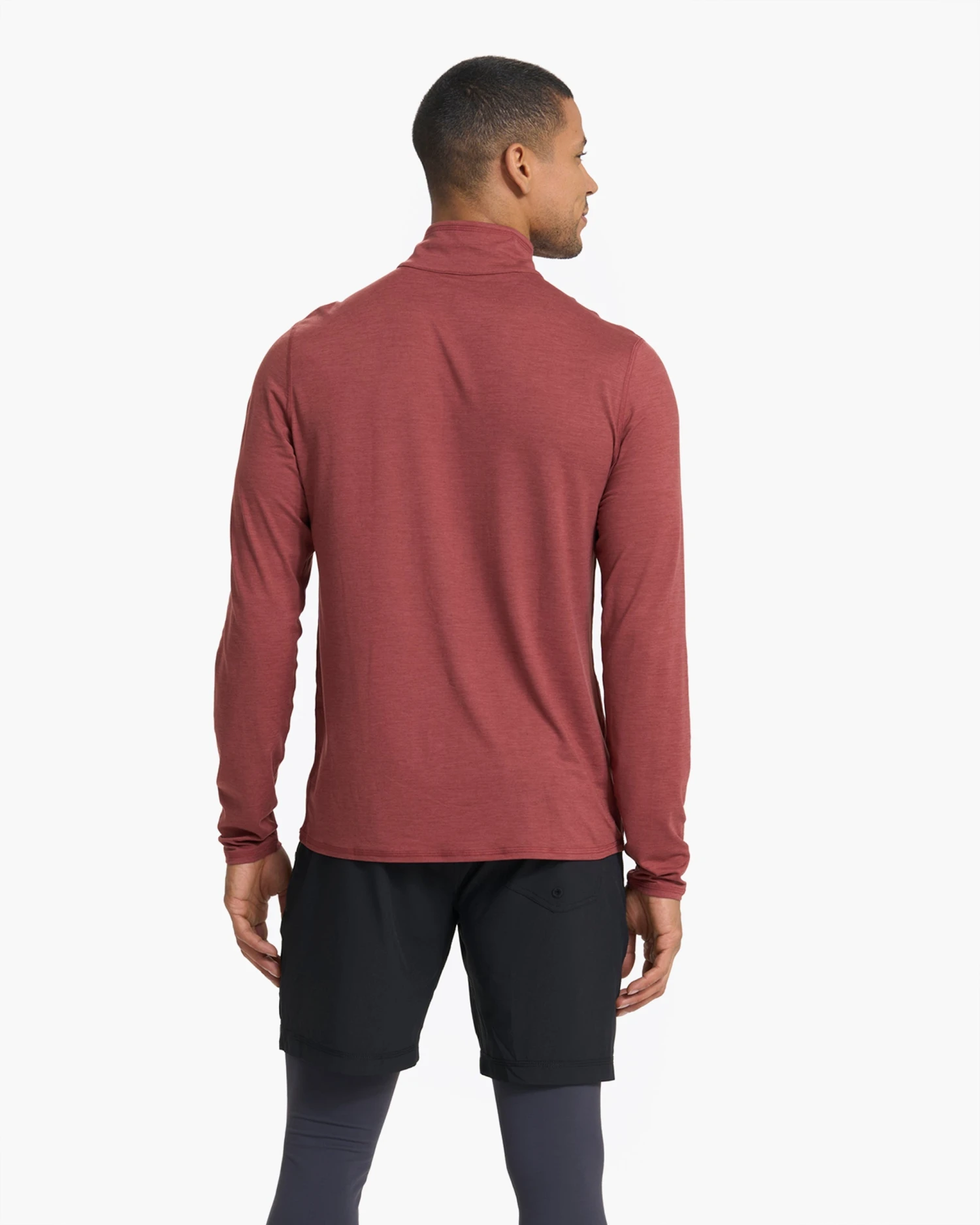 Ease Performance Half Zip | Currant Heather - Image 4