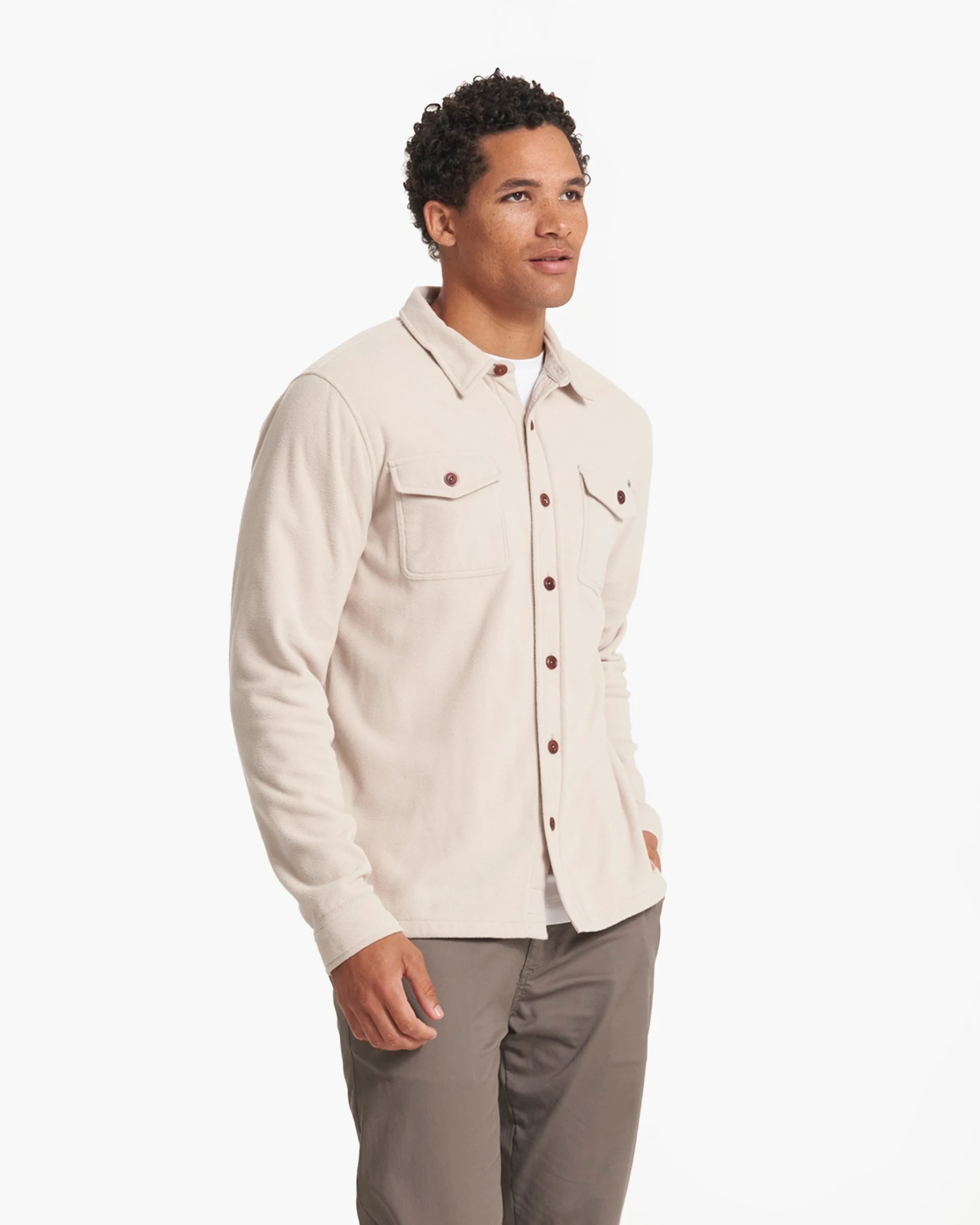 Aspen Shirt Jacket | Oyster Heather - Image 3