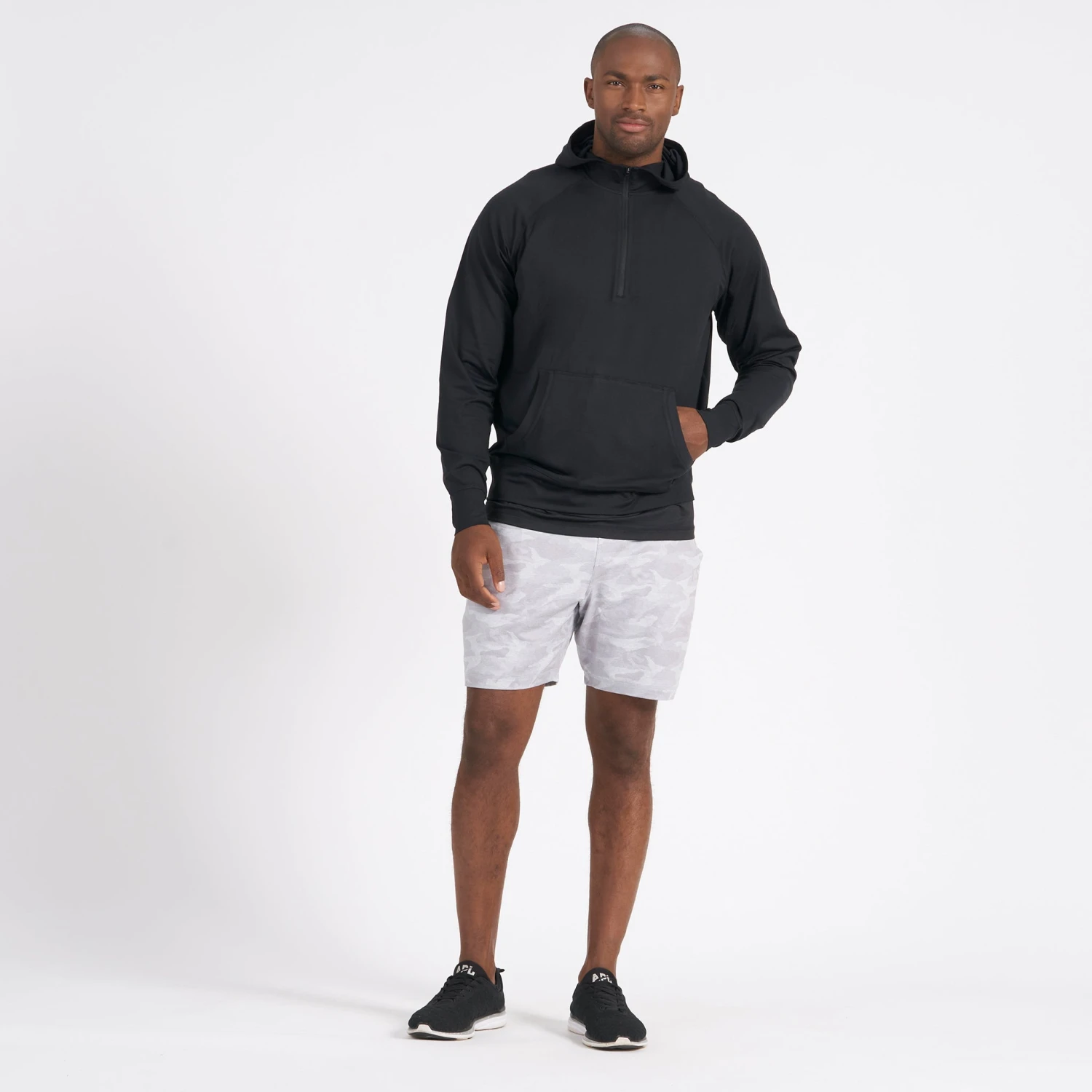 Ponto Performance Half Zip Hoodie | Black - Image 5