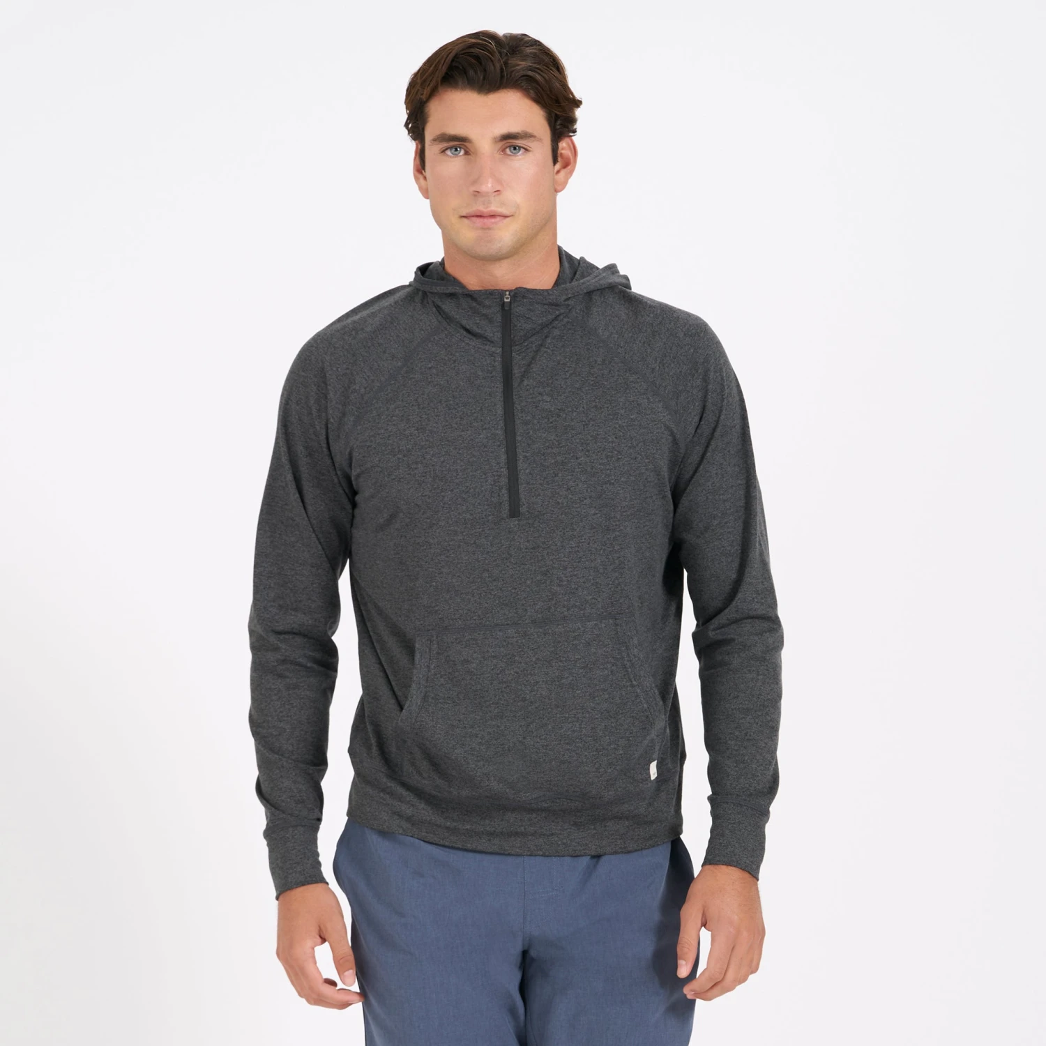 Ponto Performance Half Zip Hoodie | Charcoal Heather - Image 2