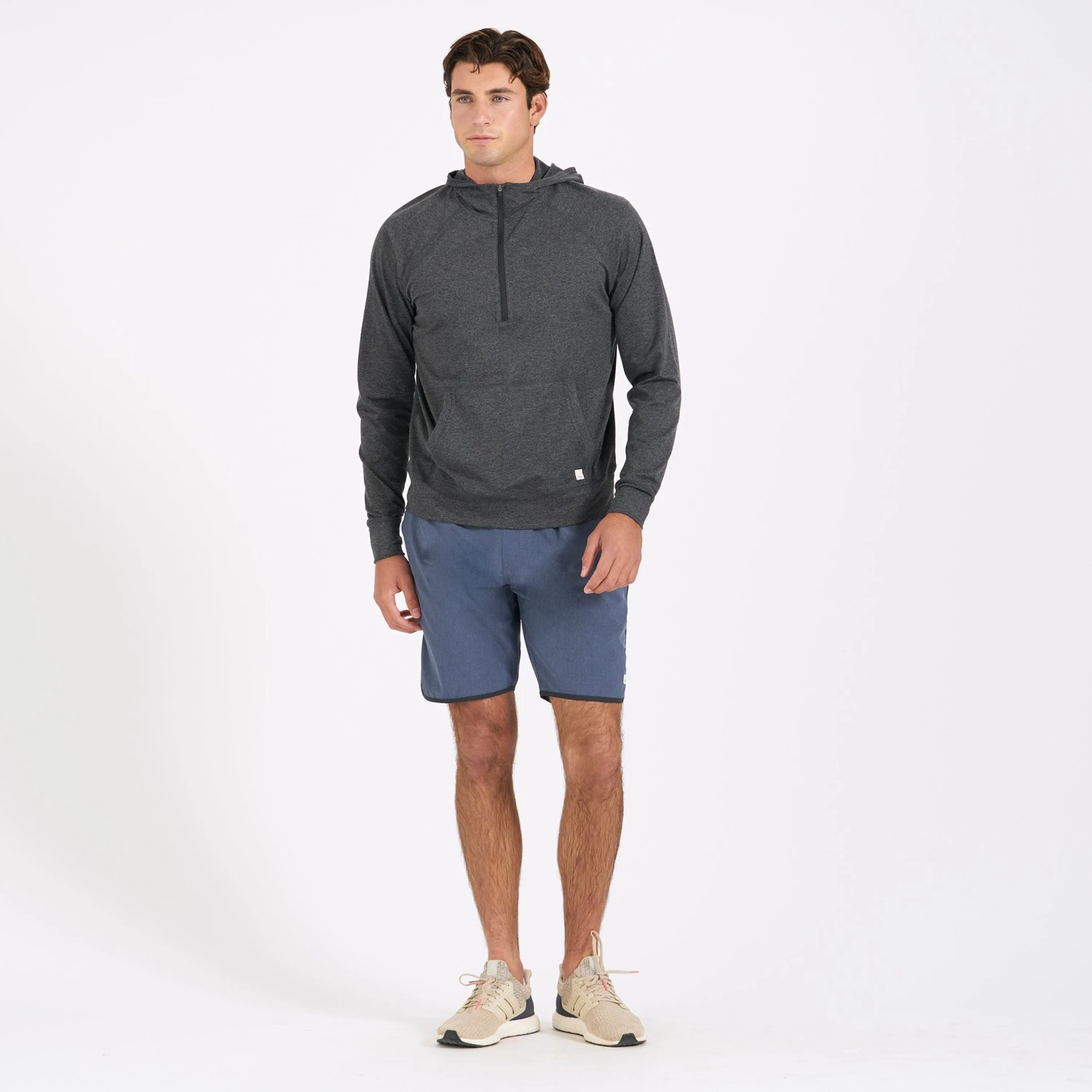 Ponto Performance Half Zip Hoodie | Charcoal Heather - Image 5