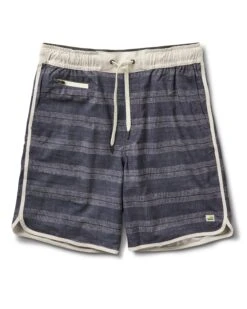 Banks Short | Charcoal Linen Dot