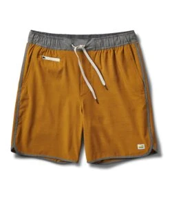 Banks Short | Dark Golden Slub Stripe