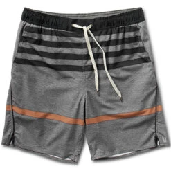 Trail Short | Grey Acorn Stripe