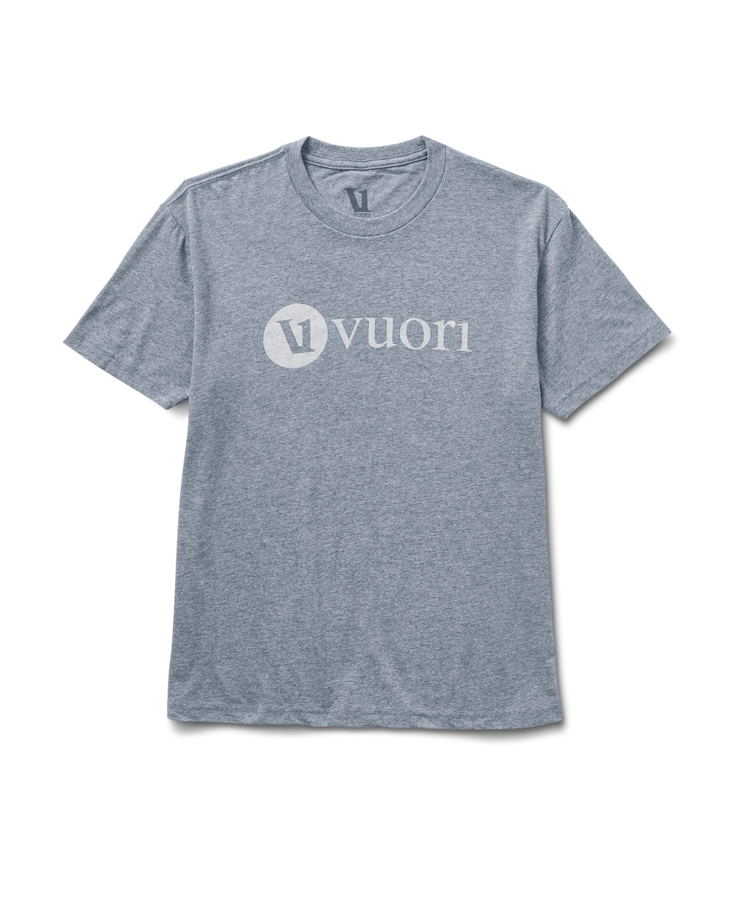 V1 Vuori Wordmark Logo Tee | Heather Grey Salt