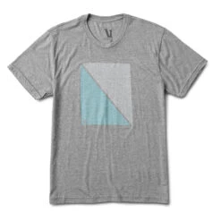 Diagonal Waves Tee | Heather Grey