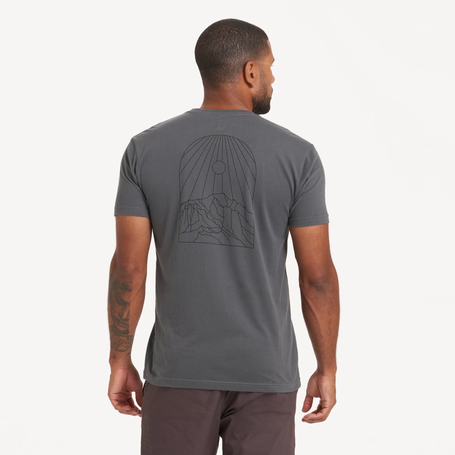 Mountain Peak Tee | Charcoal - Image 2