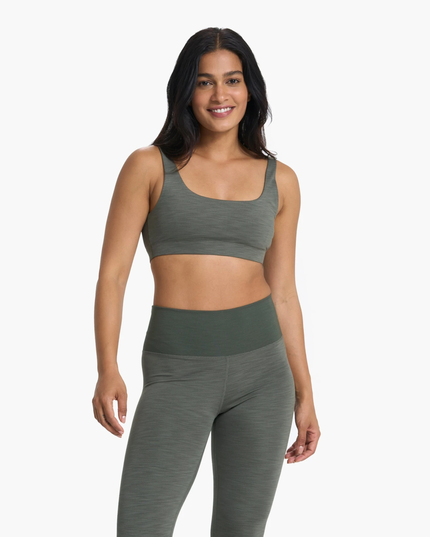 Lux Rib Daily Bra | Dusty Pine Heather - Image 3