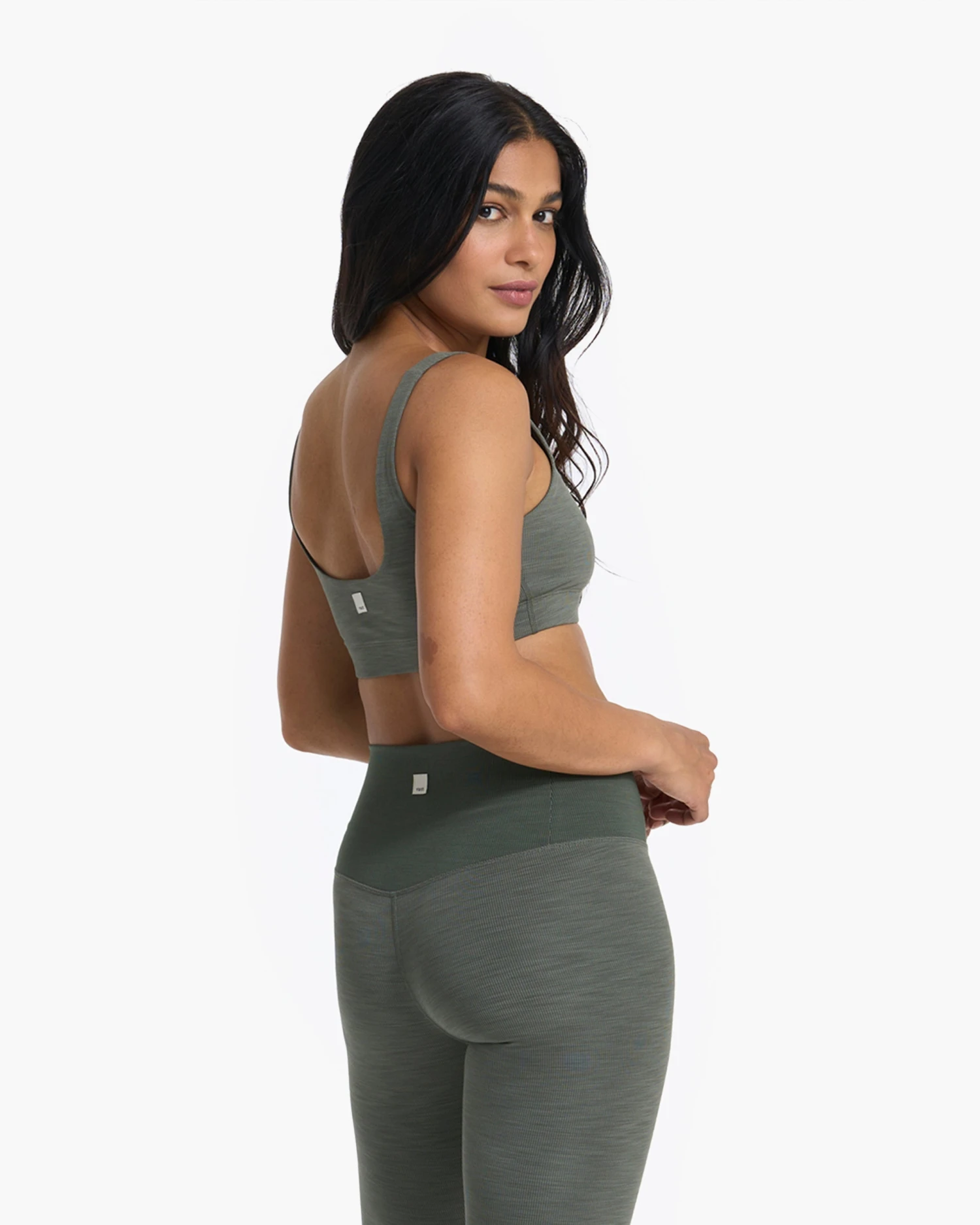 Lux Rib Daily Bra | Dusty Pine Heather - Image 7