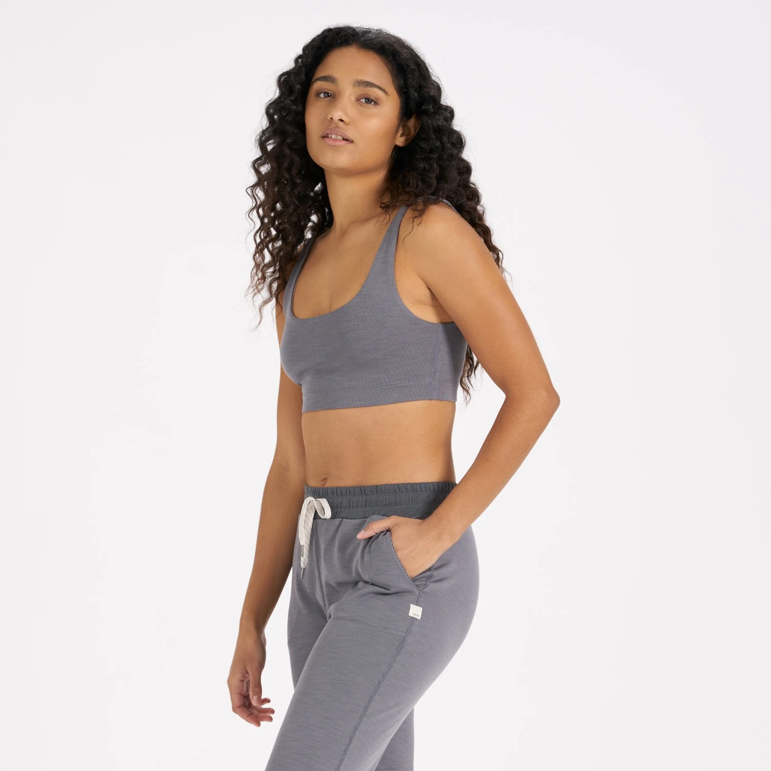 Lux Rib Daily Bra | Heather Grey - Image 2