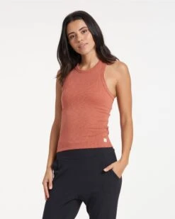 Sunrise High Neck Tank | Cinnamon