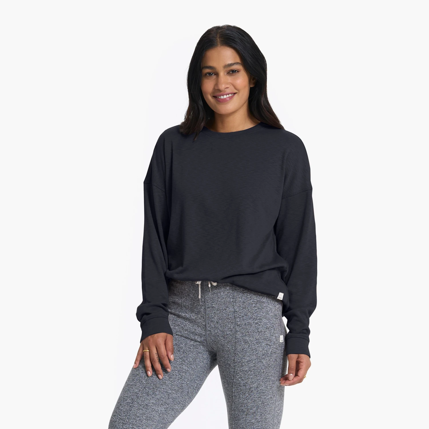 Long-Sleeve Sunrise Crew | Black - Image 3