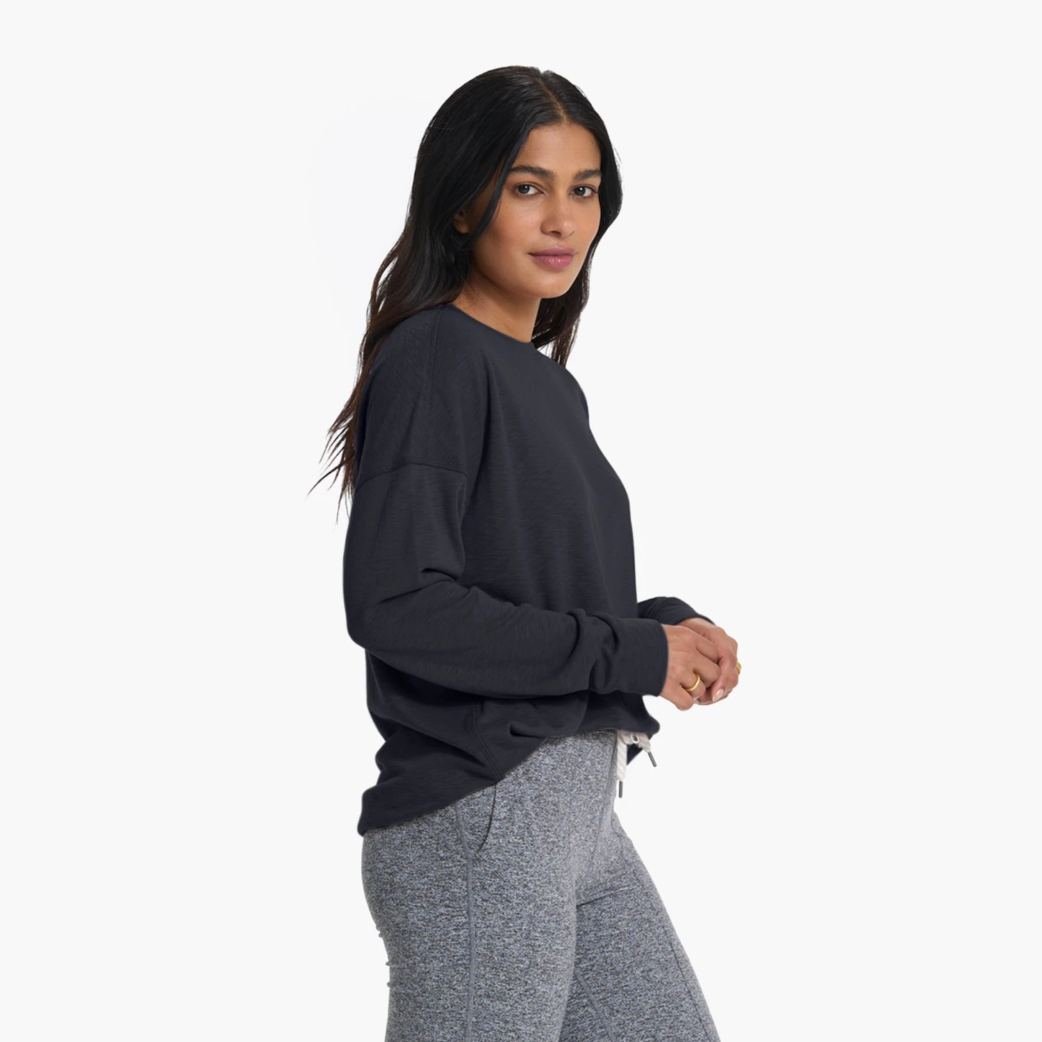 Long-Sleeve Sunrise Crew | Black - Image 4