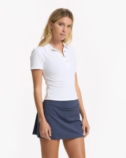 Pose Fitted Polo | White