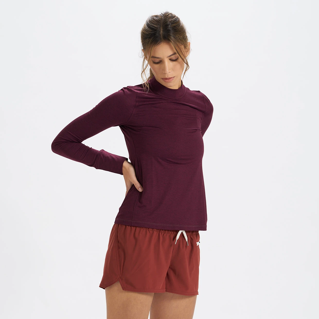 Long-Sleeve Lux Tee | Cerise Heather - Image 2