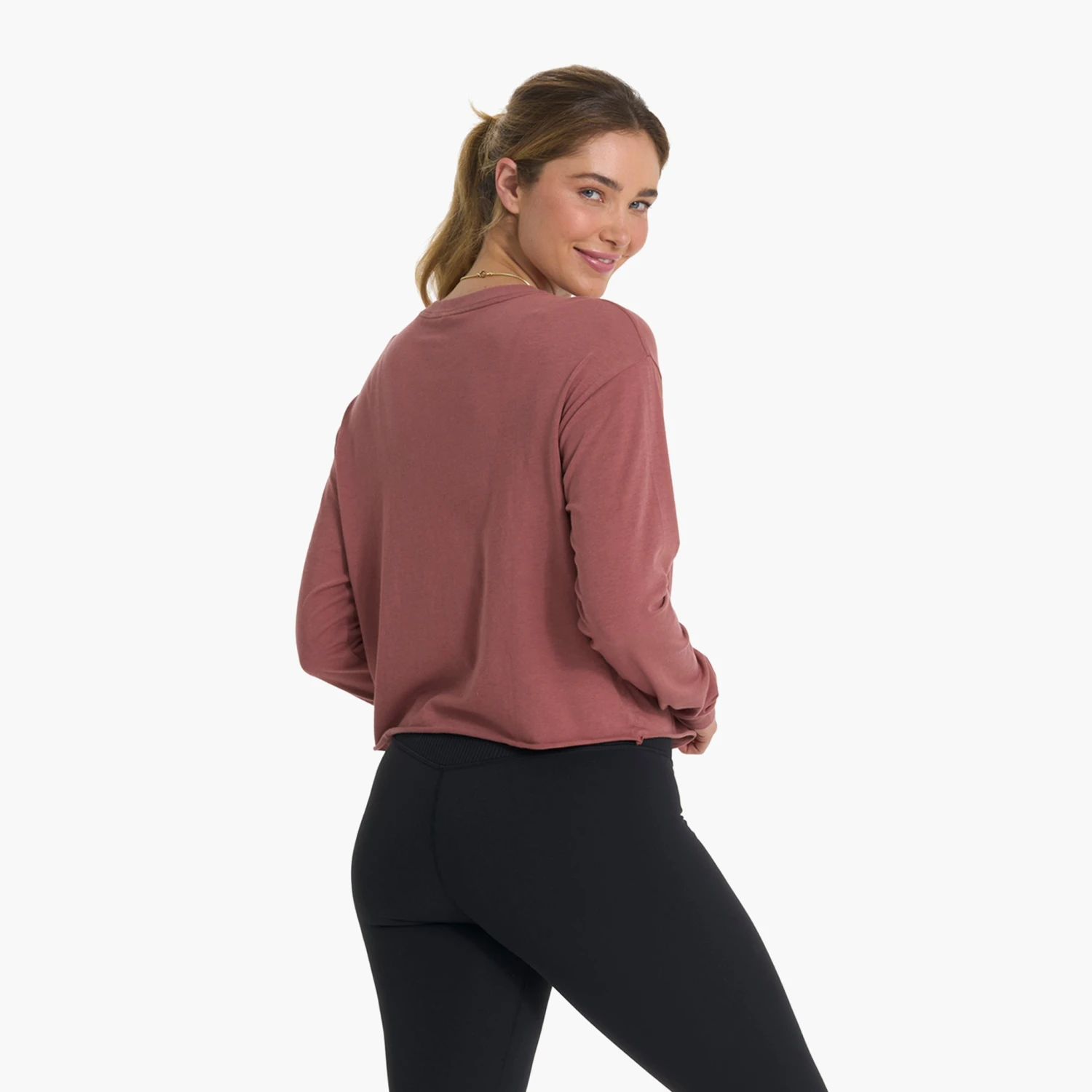 Long-Sleeve Coast Tee | Rosewood - Image 9