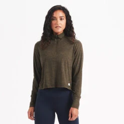 Crescent Half Zip | Evergreen Heather