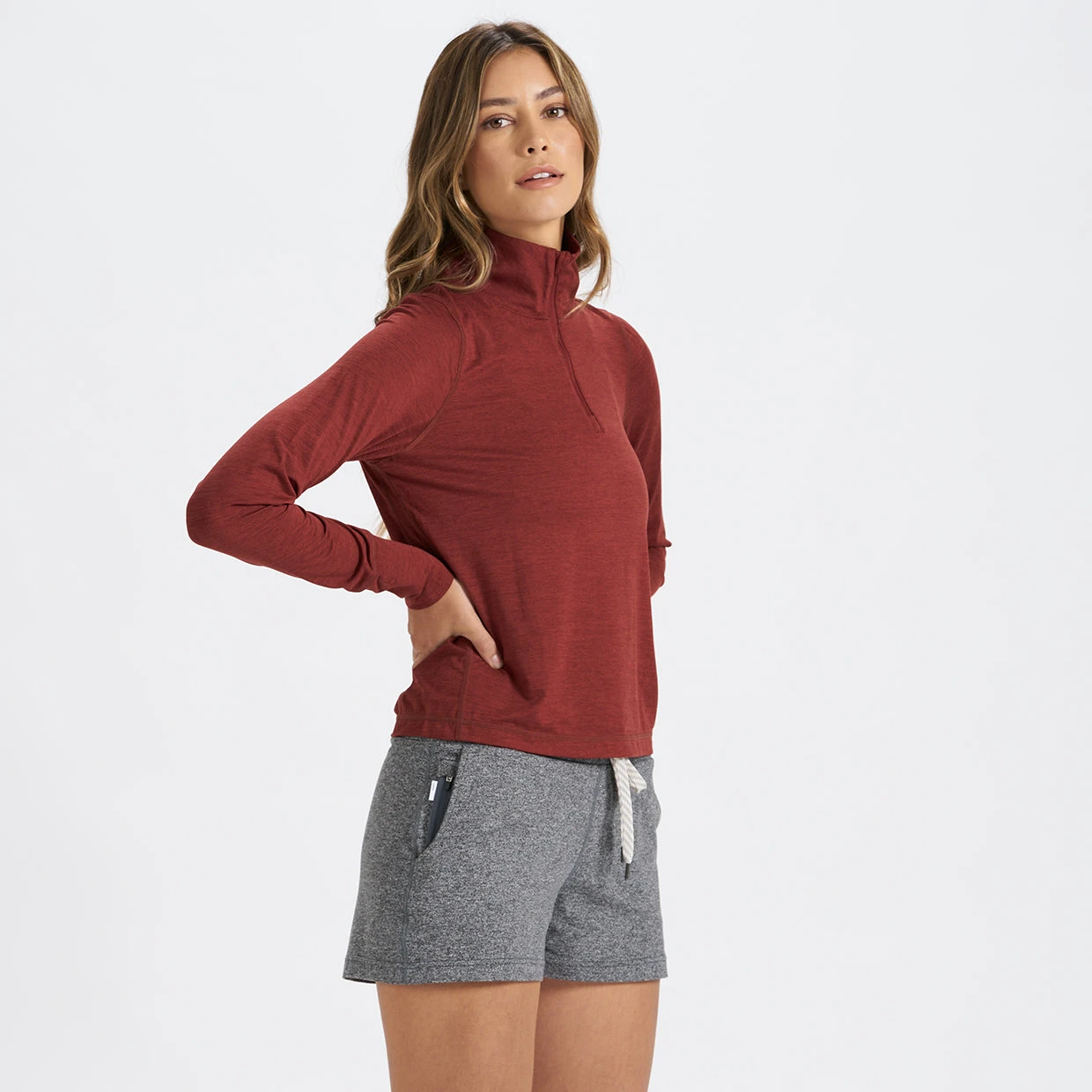 Crescent Half Zip | Spice Heather - Image 2