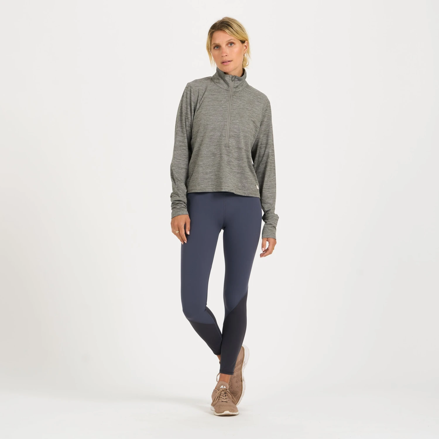 Crescent Half Zip | Heather Grey - Image 3