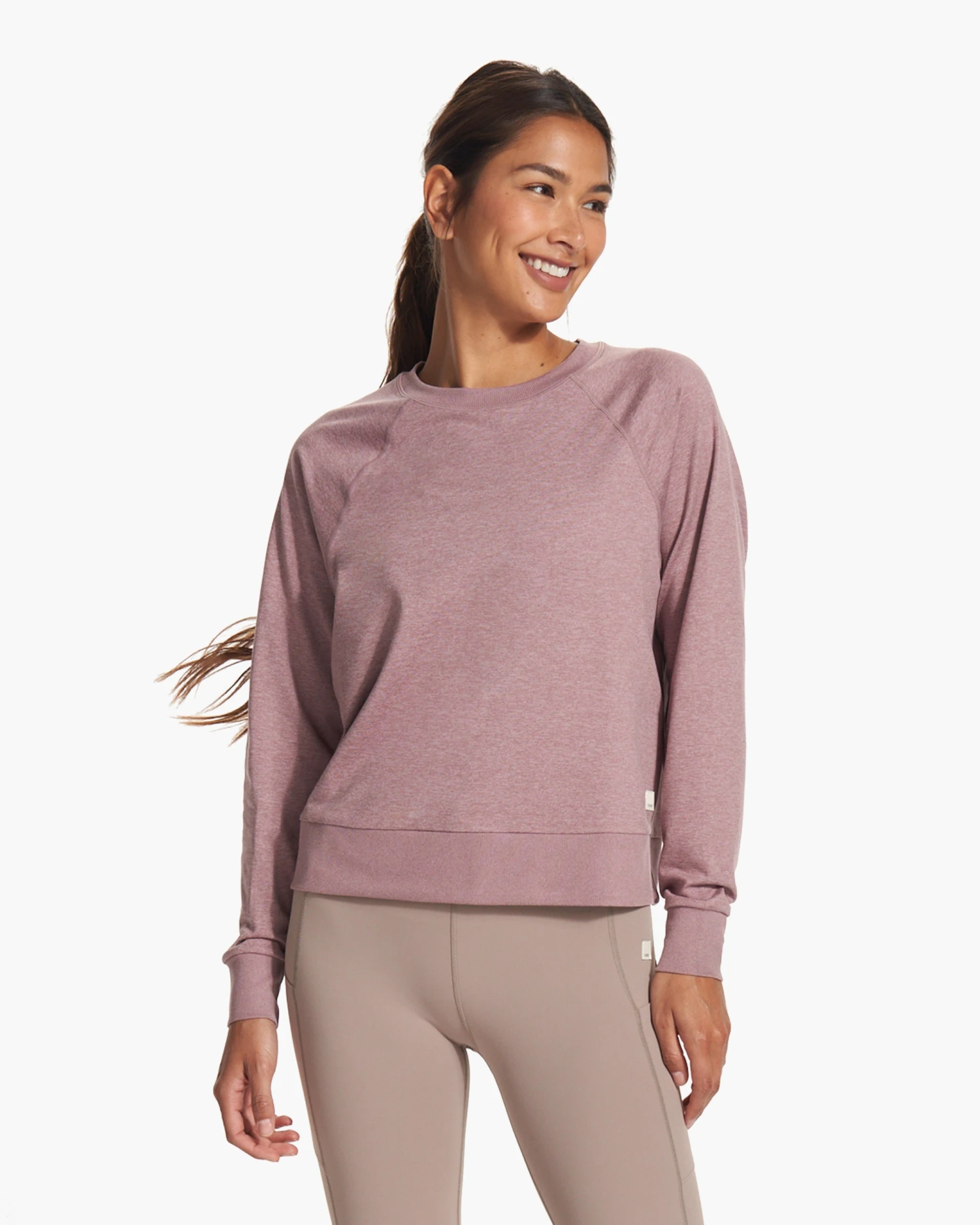 Long Sleeve Halo Crew | Orchid Heather - Image 2