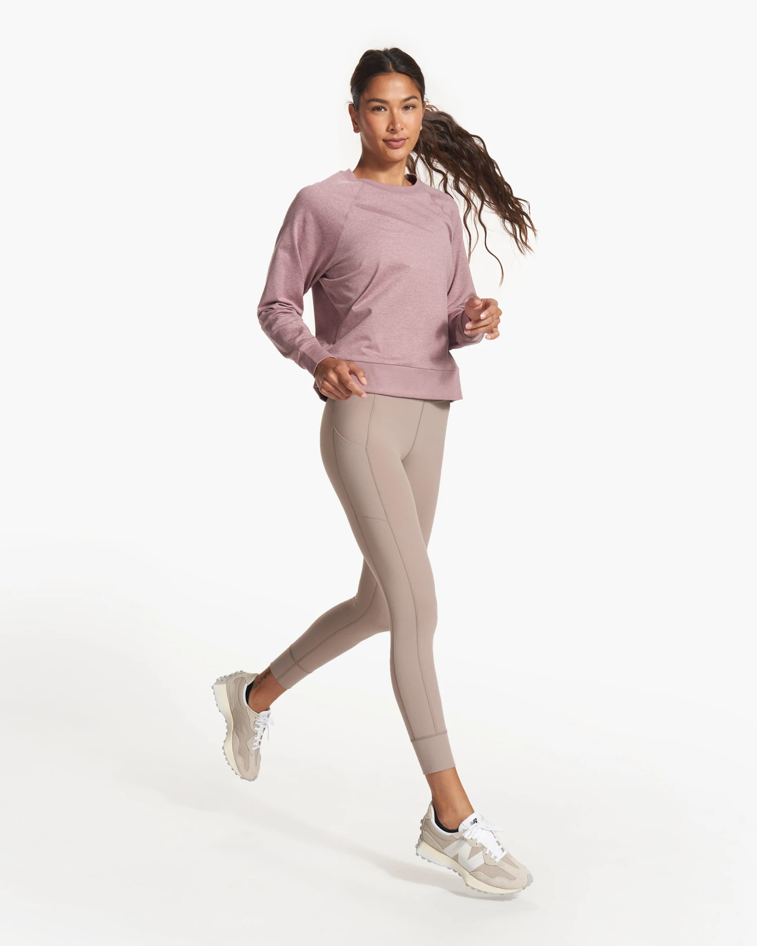 Long Sleeve Halo Crew | Orchid Heather - Image 5