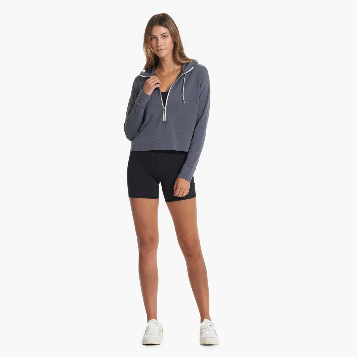 Vista Half Zip Hoodie | Azure Heather - Image 5