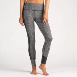Asymmetric Block Legging | Heather Grey