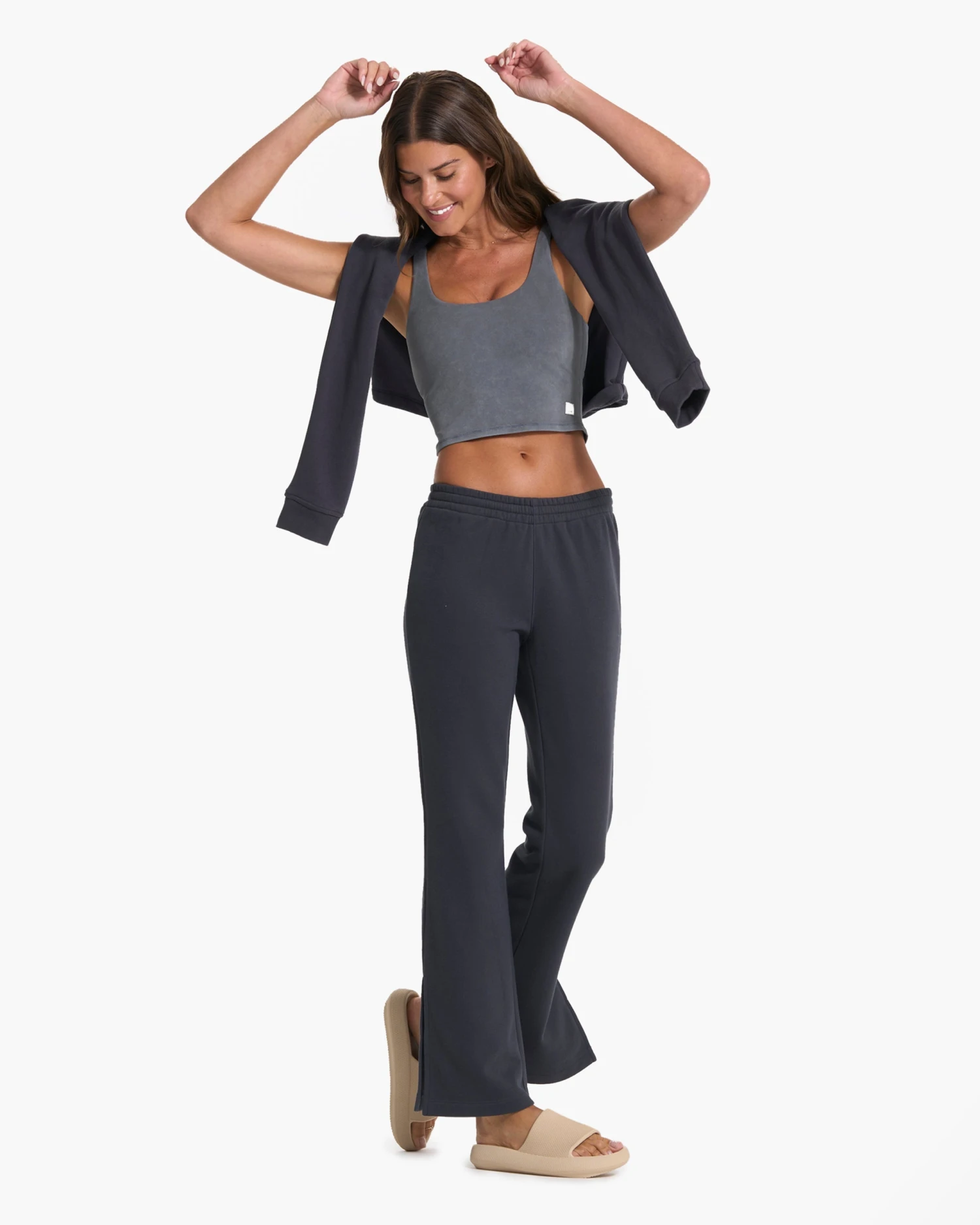 Sedona Wideleg Sweatpant | Charcoal - Image 6