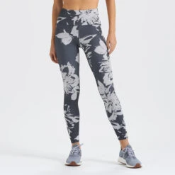 Clean Elevation Legging | Charcoal Big Flower