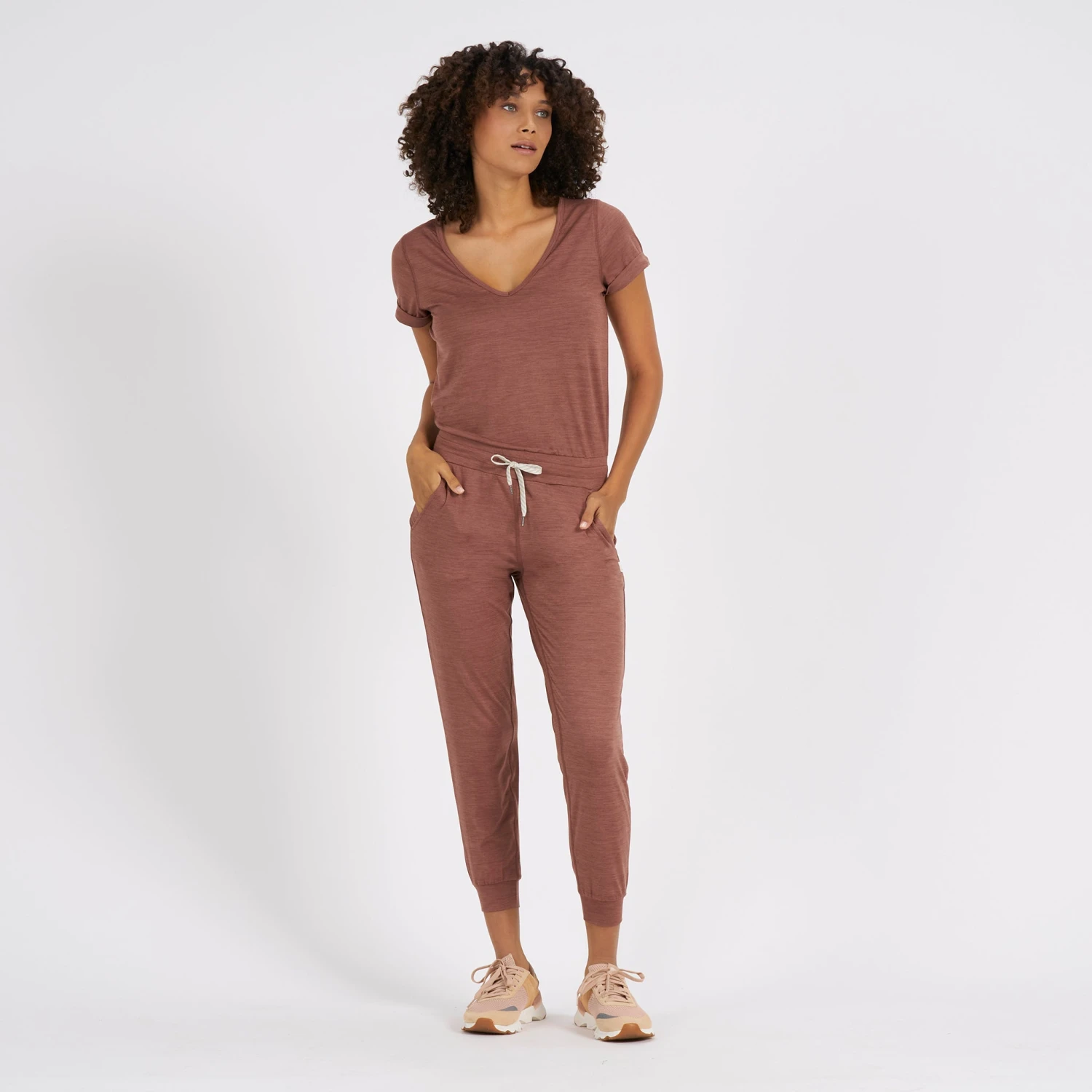 All Day Jumpsuit | Terracotta Heather - Image 2