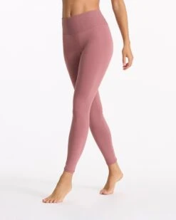 Rib Studio Legging | Marsala