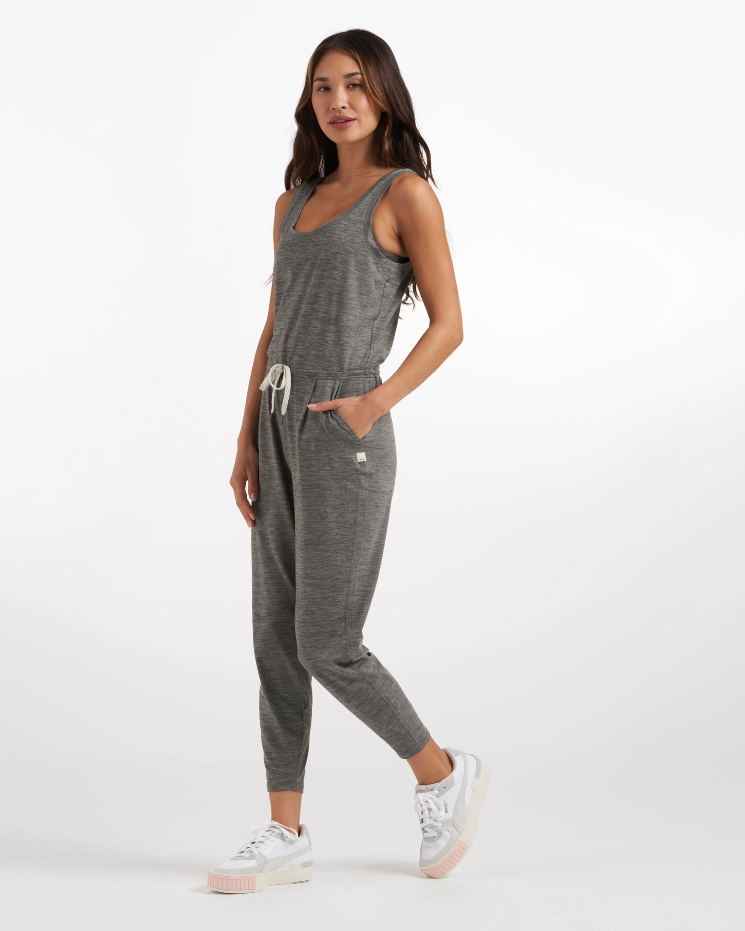 Lux At Ease Jumpsuit | Heather Grey - Image 3