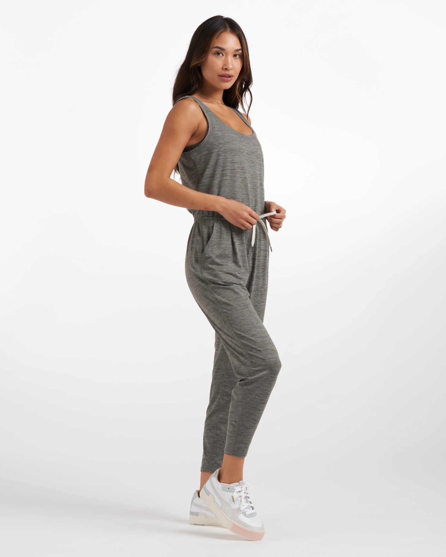 Lux At Ease Jumpsuit | Heather Grey - Image 2