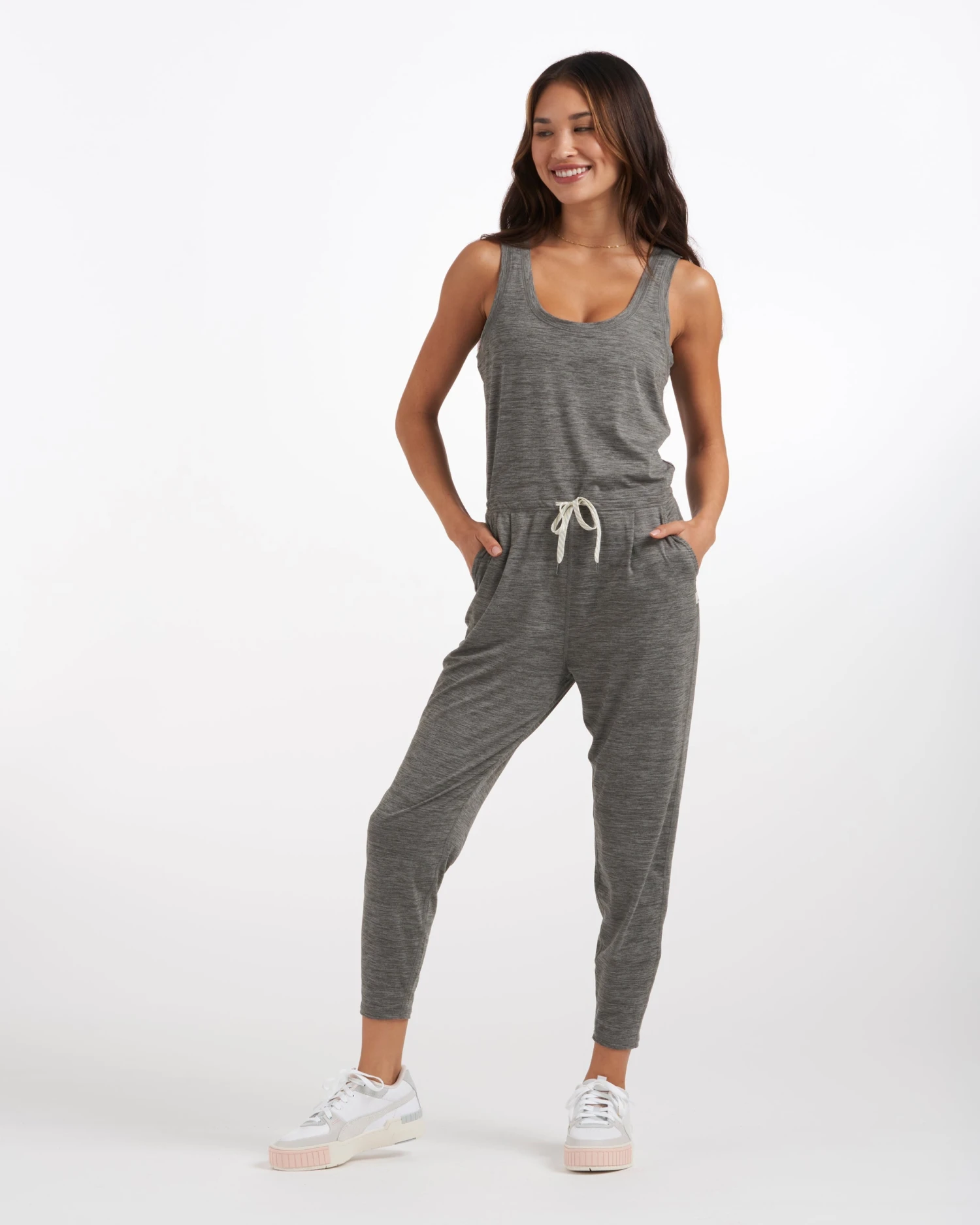 Lux At Ease Jumpsuit | Heather Grey - Image 5