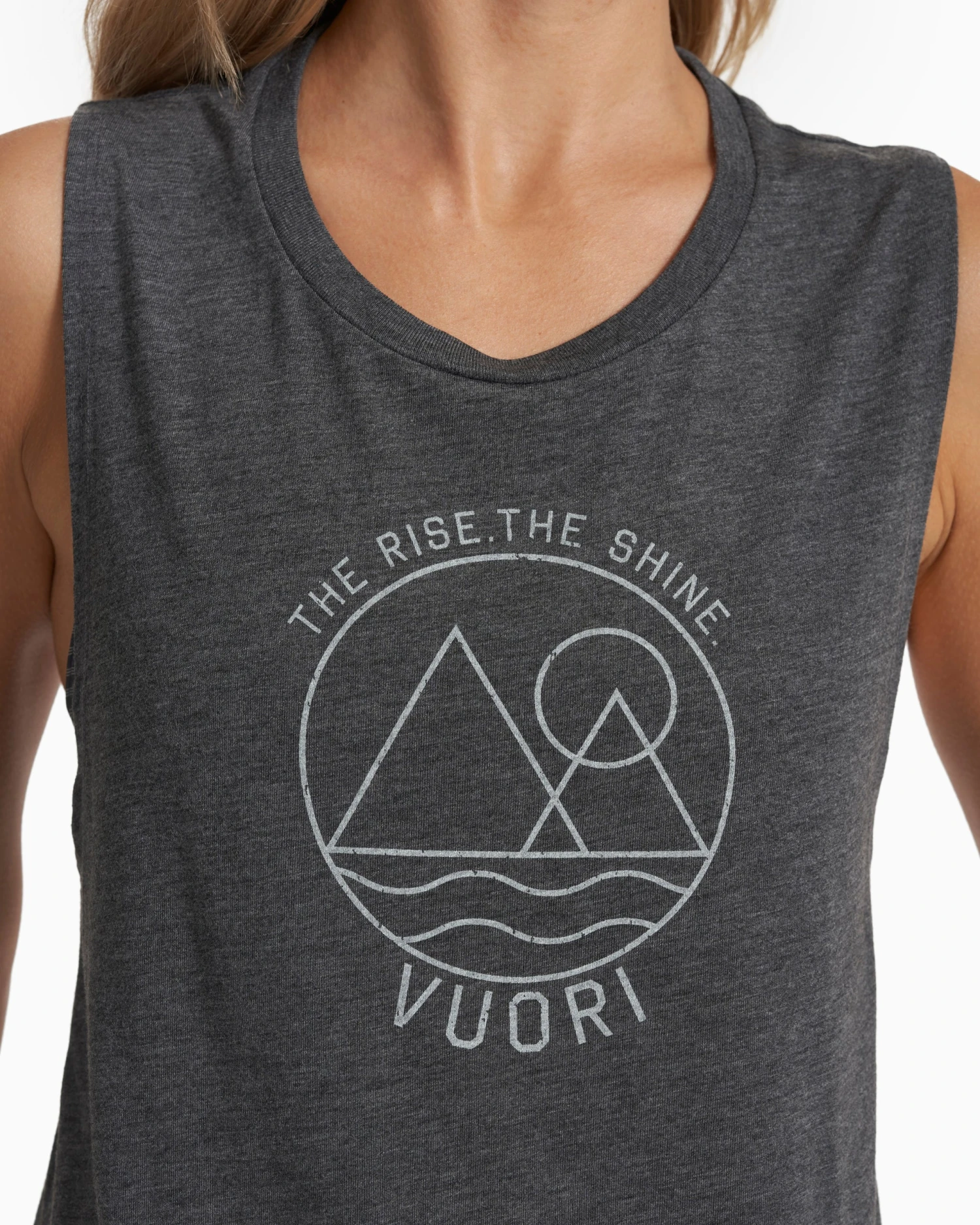 The Rise The Shine Tank | Dark Heather Grey - Image 2